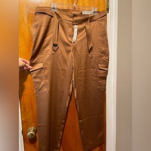 NWT Bronze/copper satin capri pants from Chico’s US size 12 / (Chico’s size 2)